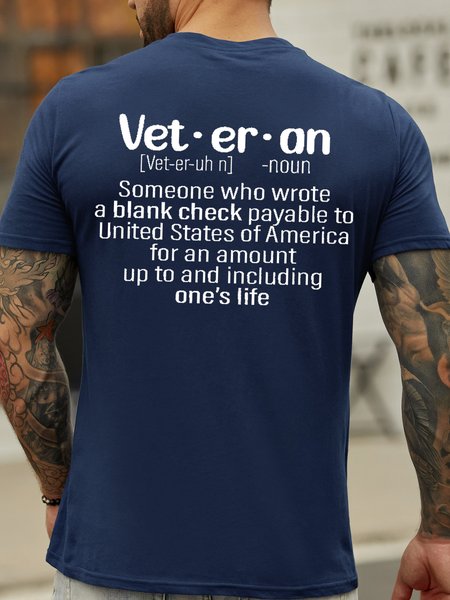 

Veteran Men's Short Sleeve T-Shirt, Blue, T-shirts
