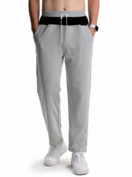 

Men Hit Color jogging Sport Casual Pants, Light gray, Pants