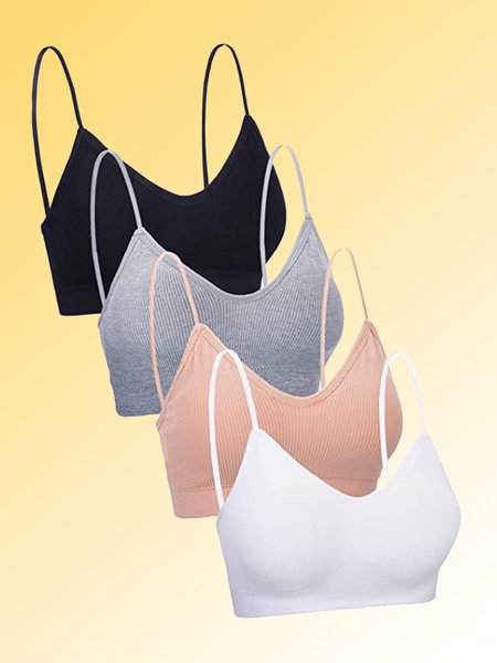 

JFN Seamless Ultra Lightweight Padded Sling Beauty Vest Vest Wrap Chest, White, Bra & Bra Sets