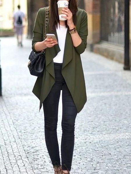 

Casual temperament and comfortable spring new designer women's knitted coat, Green, Cardigans