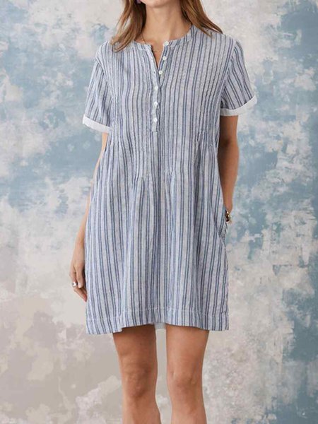 

Striped Print Spring New Hot Deals Super Nice Ladies Casual Dress, Multicolor, Dresses