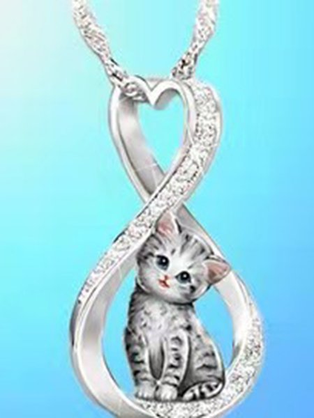 

JFN Alloy Rhinestone Necklace, As picture, Necklaces