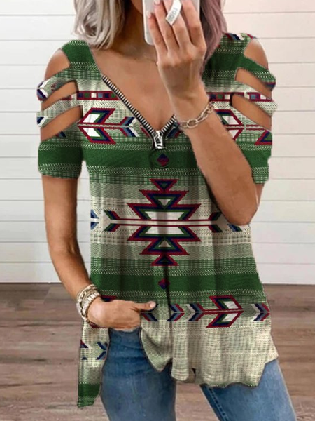 

Tribal Vintage Short Sleeve T-Shirt, Green, T-Shirts