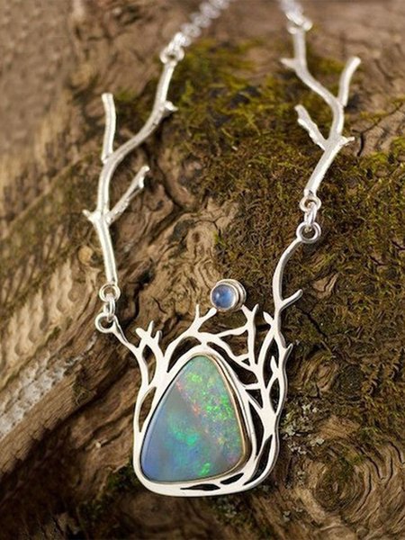 

Opal Antler Necklace, As picture, Necklaces