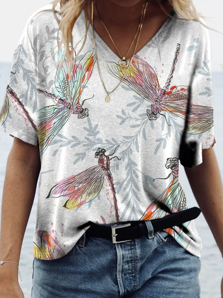 

Casual Short Sleeve T-Shirt, Light gray, T-Shirts