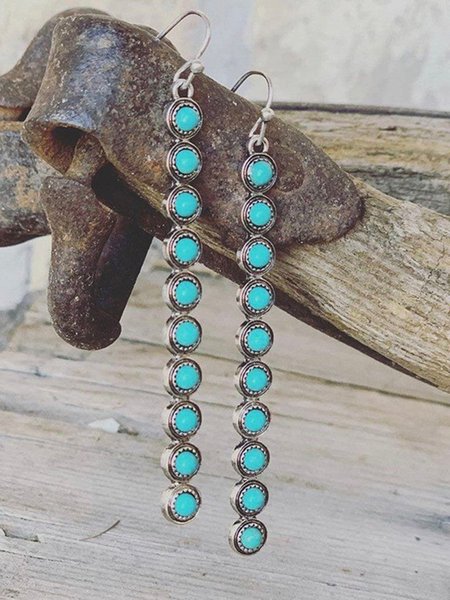 

JFN Boho Turquoise Earrings, As picture, Earrings