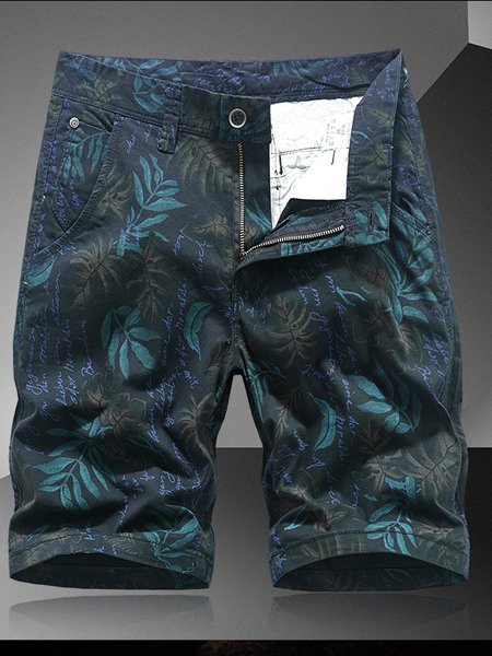 

Men's Loose Multi-pocket Cargo Shorts, Blue, Shorts