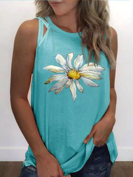 

Casual Knit Tank, Aqua blue, Tank Top