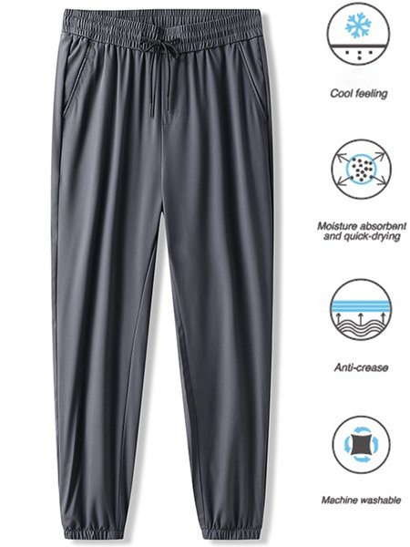 

Men's Summer Anti-Wrinkle Lounge Pants, Gray, Pants