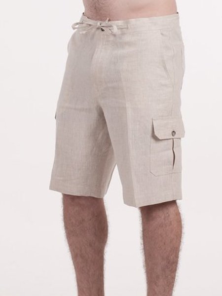

Men's Cotton Linen Casual Fashion Shorts, Apricot, Shorts