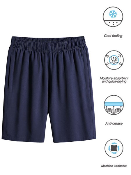 

Men's Summer Wrinkle Resistant Athleisure Shorts, Purplish blue, Shorts