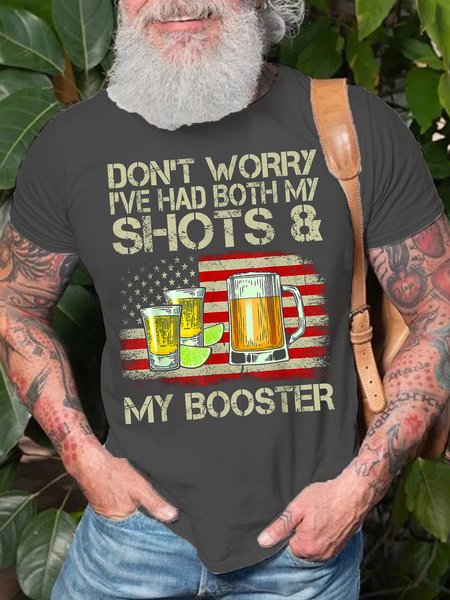 

Don't worry I've had both my shots and booster Funny vaccine Short Sleeve T-Shirt, Deep gray, T-shirts