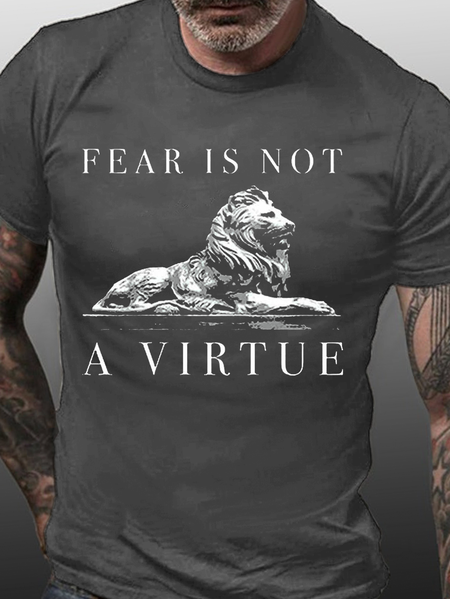 

Fear Is Not A Virtue Shirts&Tops, Deep gray, T-shirts