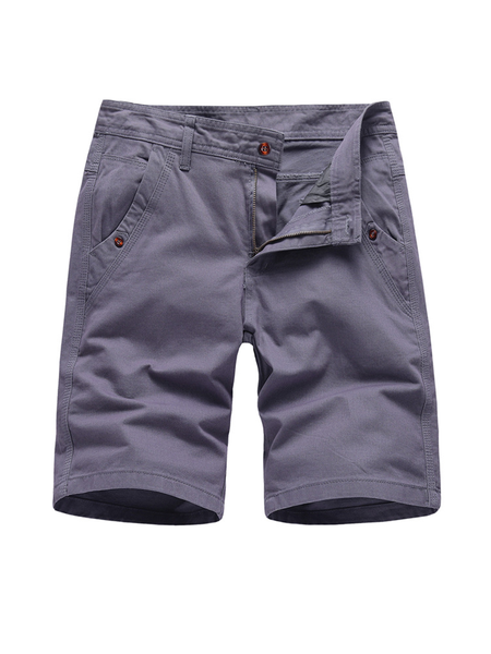 

Casual Style Men's Cotton Cargo Shorts, Gray, Shorts