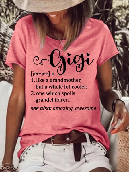

GIGI DEFINITION Short Sleeve Tops, Red, T-shirts