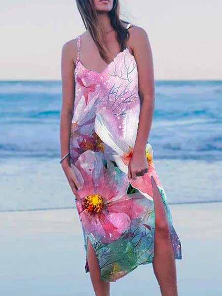 

Famous Painting Series Retro Oil Painting Print Spring New Explosion Super Nice Ladies Casual Dress, Multicolor, Dresses