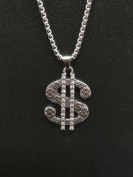 

Men's Dollar Pendant Necklace, As picture, Men Necklaces
