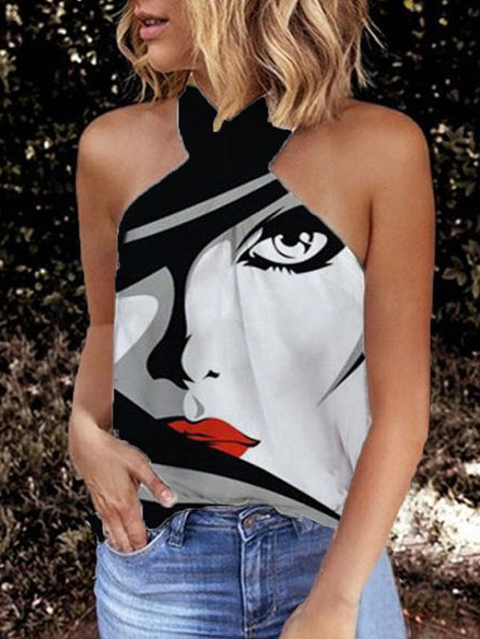 

Regular Fit Boho Short Sleeve Tops, Black, T-Shirts