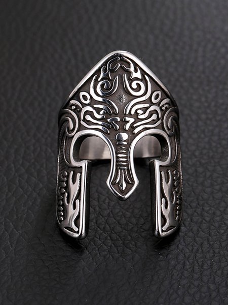 

Men's Spartan Mask Helmet Ring, Silver, Men Other Jewelry