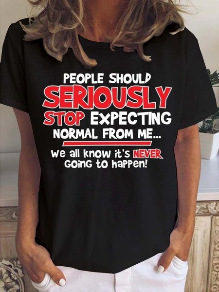 

People Should Seriously Women‘s Short Sleeve T-Shirt, Black, T-shirts