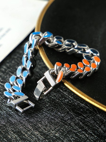 

Men's Gradient Cuban Bracelet, As picture, Men's Accessories