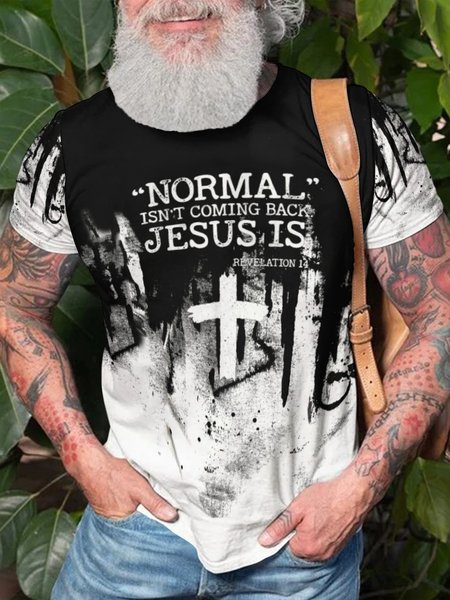 

Normal Isn’t Coming Back Jesus Is Revelation 14 T-Shirt, Black-white, T-shirts