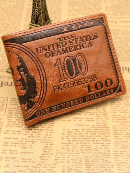 

Mens Dollar Pattern Short Wallet, Coffee, Men Bags