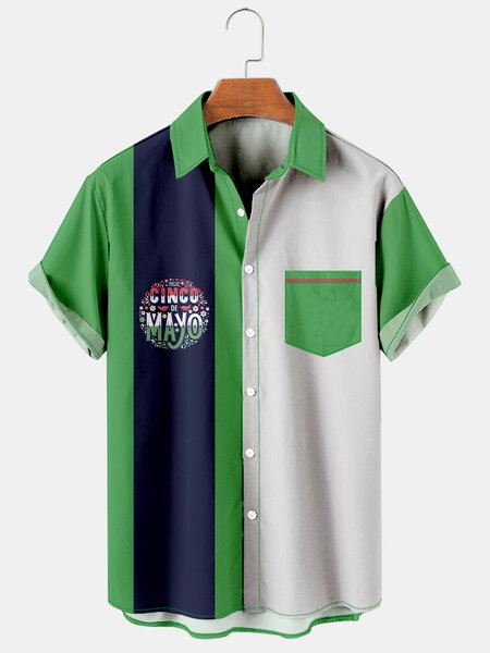 

Cinco de Mayo, Green, Men's Floral shirt