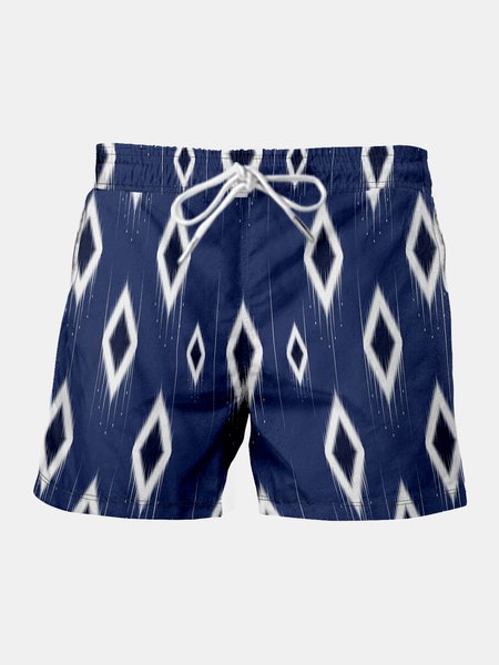 

Abstract Geometric Men's Beach Shorts, Purplish blue, Men's shorts