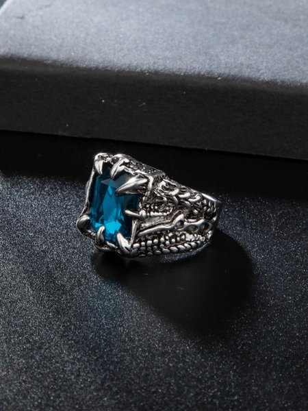 

JFN Men's Dragon Claw Gemstone Ring, Blue, Men's Accessories