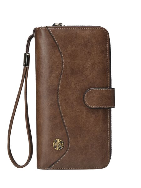 

Men's Casual Vintage Long Wallet, Yellow, Men Bags