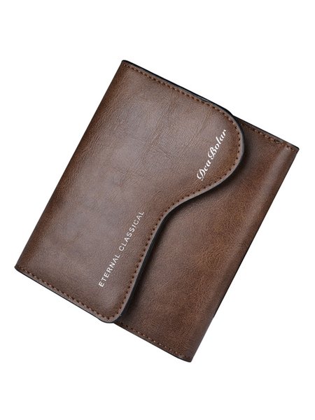 

Men's Casual Retro Short Wallet, Coffee, Men Bags