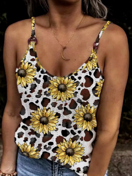 

Casual Cotton Blends Loosen Knit Tank, Multicolor, Tanks & Camis