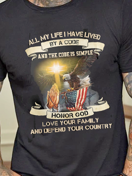 

Respect For God, And Love Your Family, And Defend Your Country letter Culture T-Shirt, Men's t-shirts