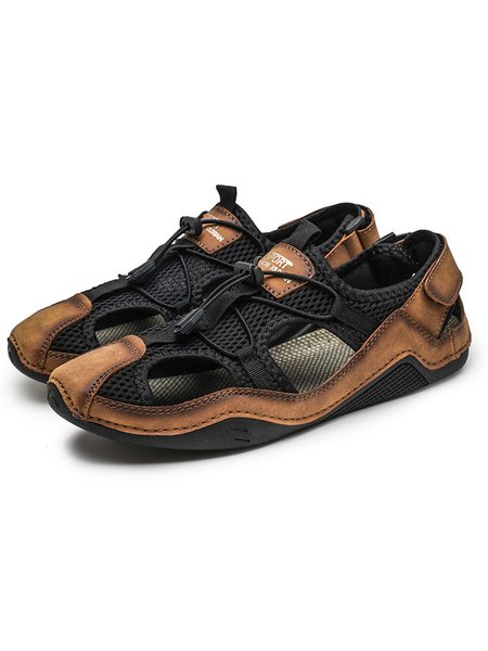 

Men's Baotou Breathable Outdoor Beach Sandals, Light brown, Men's Sandals