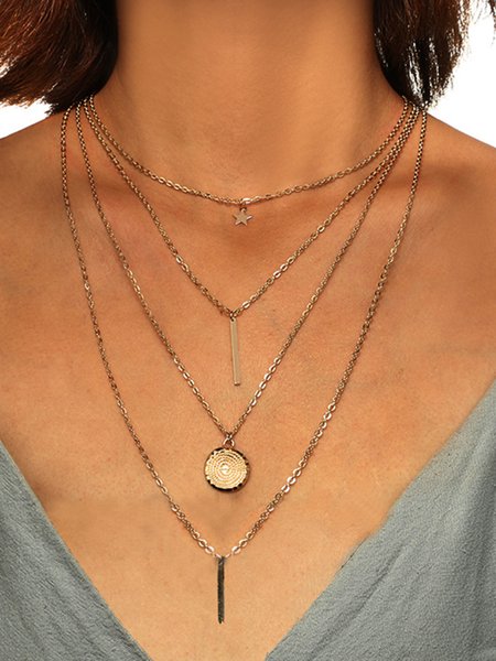 Bohemian Beach Star Necklace, As picture, Necklaces