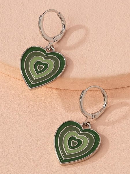 

Alloy Heart Earrings, As picture, Earrings