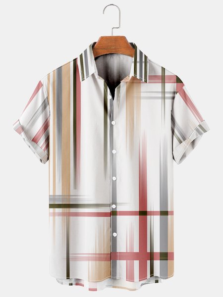 

Men's Printed Casual Breathable Hawaiian Short Sleeve Shirt, As picture, Shirts ＆ Blouse