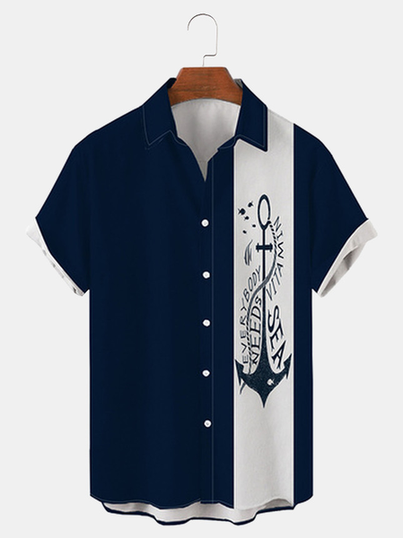

Shirt Collar Short Sleeve Shirts, As picture, Shirts ＆ Blouse