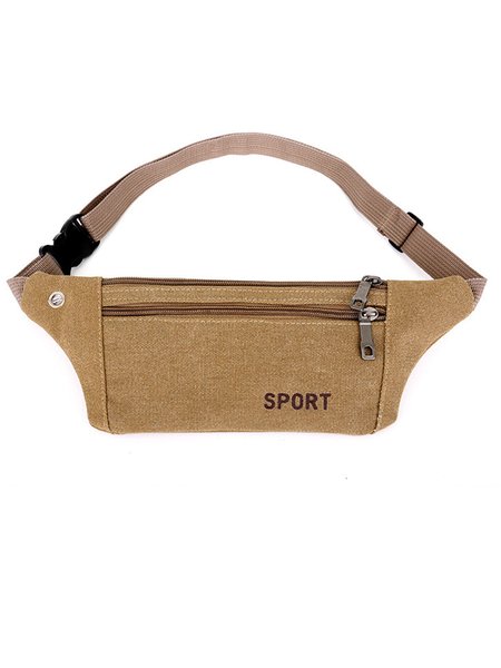 

Men's Retro Casual Chest Bag Waist Bag, Khaki, Men Bags