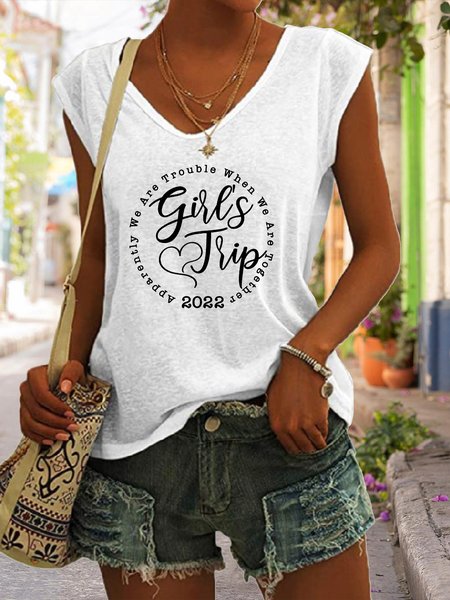 

Girls Trip 2022 Women's Knit Tank, White, Tank Tops