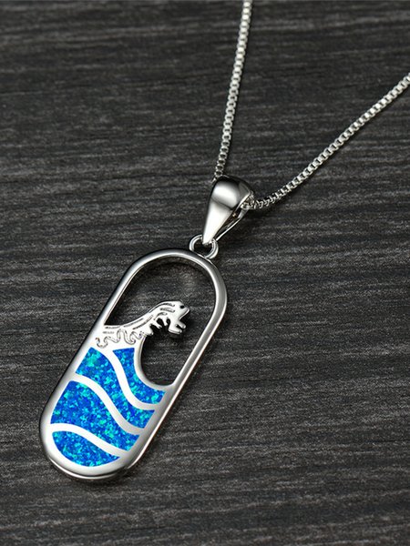 

Opal Wave Necklace, As picture, Necklaces