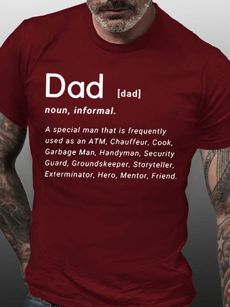 

Dad Definition Men's Short Sleeve T-Shirt, Red, T-shirts