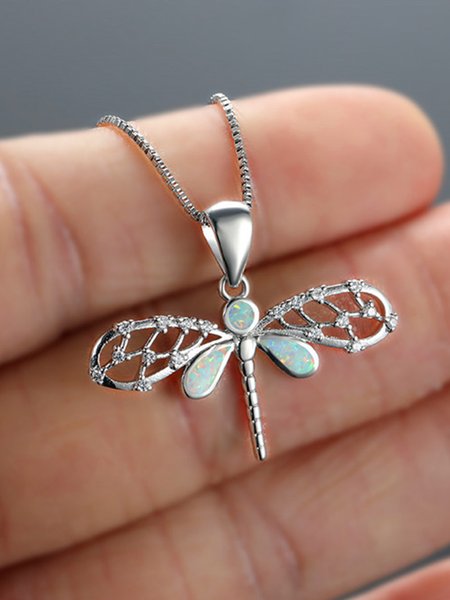 

Opal Dragonfly Necklace, Color4, Necklaces