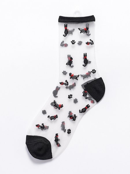 

Glass Silk Cat Socks, Color10, Socks
