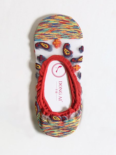 

Retro Ethnic Crystal Invisible Socks, Color4, Socks
