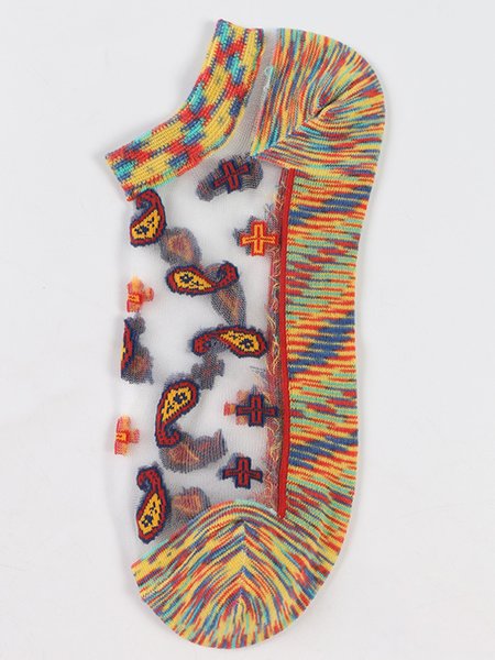 

Vintage Ethnic Crystal Socks, Color4, Socks