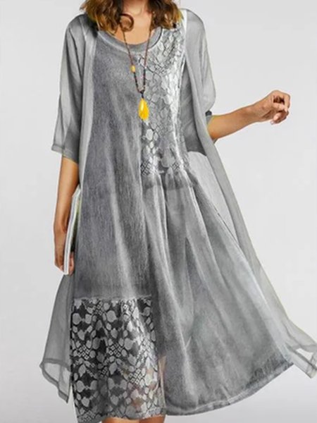 

Loosen Vacation Floral Long Sleeve women Dress, Multicolor, Dresses