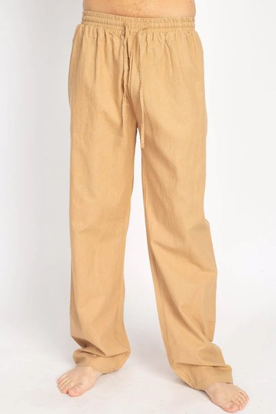

Cotton And linen Style American Casual Basic Wild linen Trousers, As picture, Pants