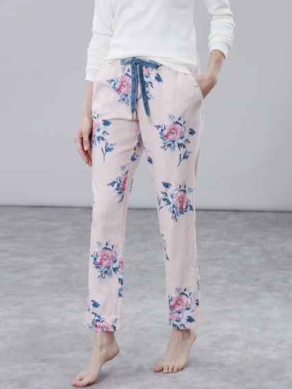 

Floral Casual Pants Ninth pants, Light pink, Pants